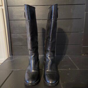 USED SIZE 7 BLACK ANTONIO MELANI RIDING BOOTS